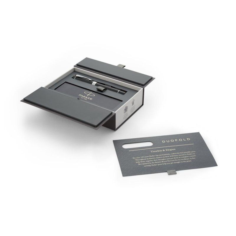 Parker Duofold Classic fountain pen Cartridge filling system Black, Platinum 1 pc(s)