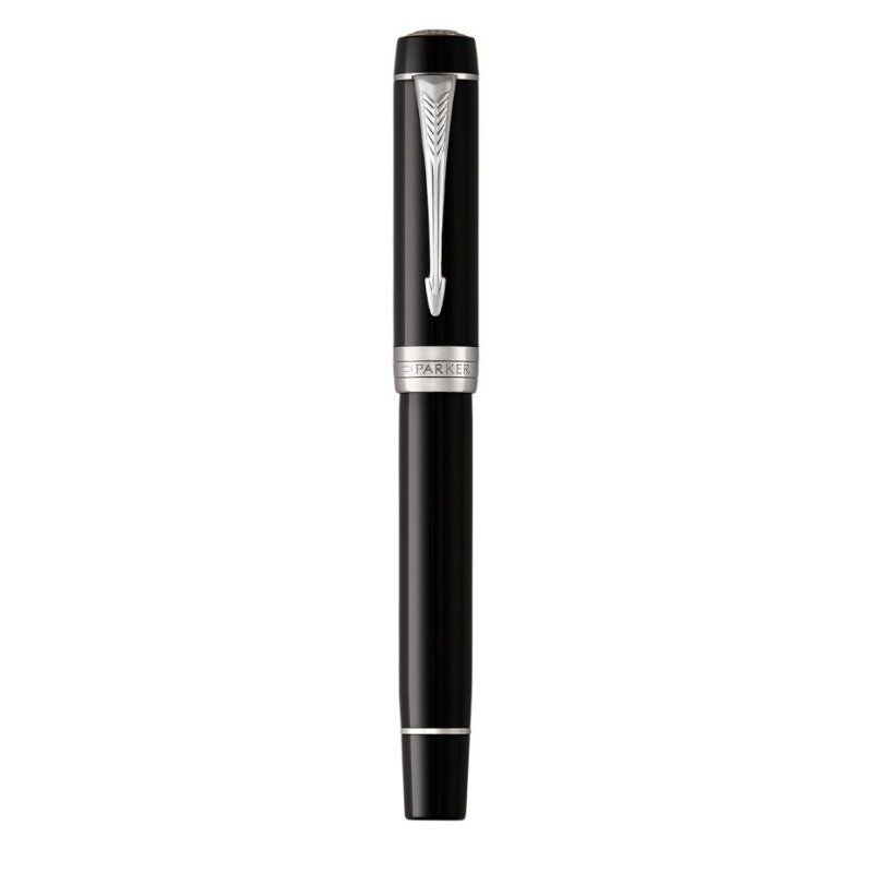 Parker Duofold Classic fountain pen Cartridge filling system Black, Platinum 1 pc(s)