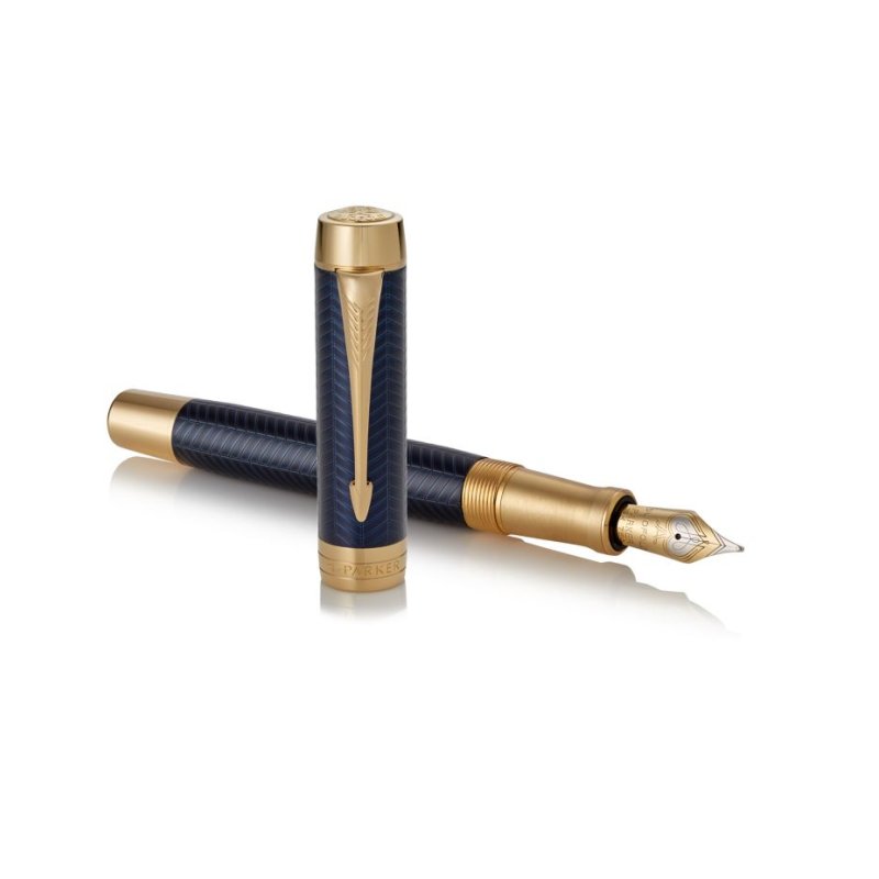 Parker - Duofold Centennial Fountain Pen - Prestige Blue Chevron - Medium