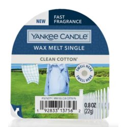 Yankee Candle Clean Cotton Wax 22g Fresh And Clean Scent