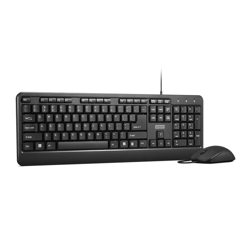 Lenovo 160 clavier Souris incluse maison/bureau USB Anglais américain Noir