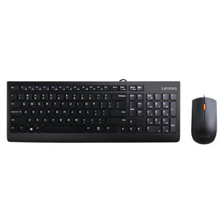 Lenovo 300 clavier Souris incluse Universel USB QWERTY Anglais américain Noir
