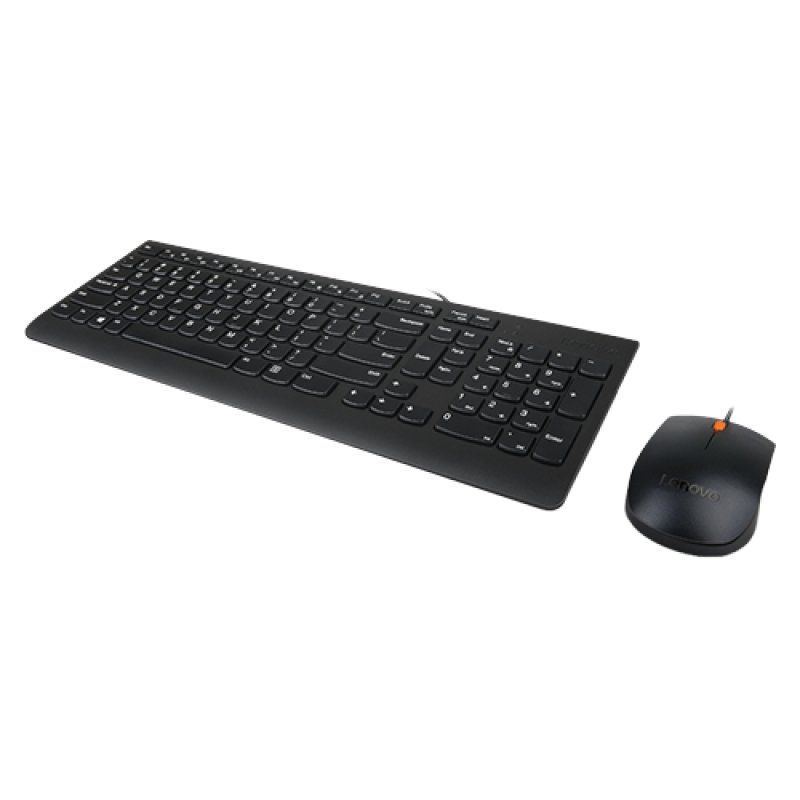 Lenovo 300 clavier Souris incluse Universel USB QWERTY Anglais américain Noir