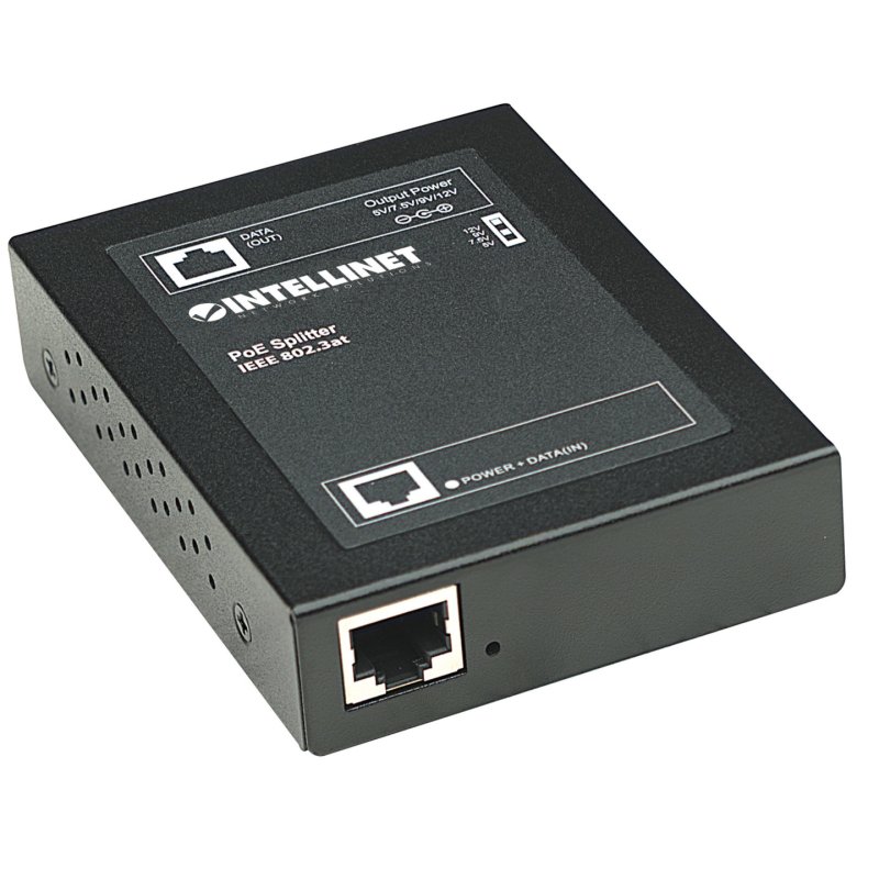 Intellinet Power over Ethernet (PoE ) Splitter IEEE802.3at 5 7.5 9 or 12 V DC output voltage
