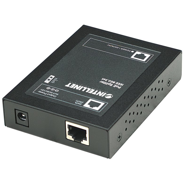 Intellinet Power over Ethernet (PoE ) Splitter IEEE802.3at 5 7.5 9 or 12 V DC output voltage