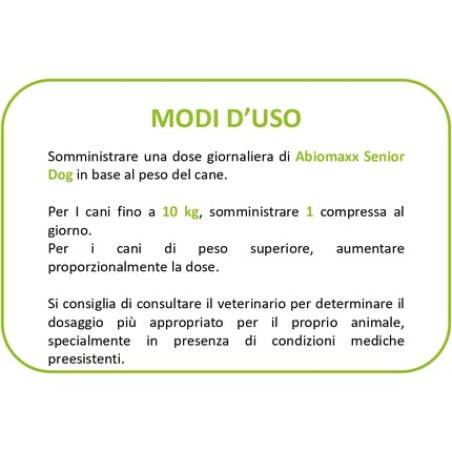 Abiovet Abiomaxx Senior Dog Supplement for Daily Well-Being