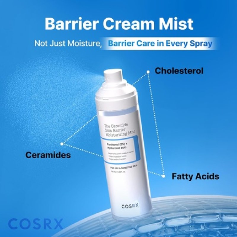 Cosrx Barrier Cream Face Mist Milky Toner with Ceramide and Hyaluronic Acid