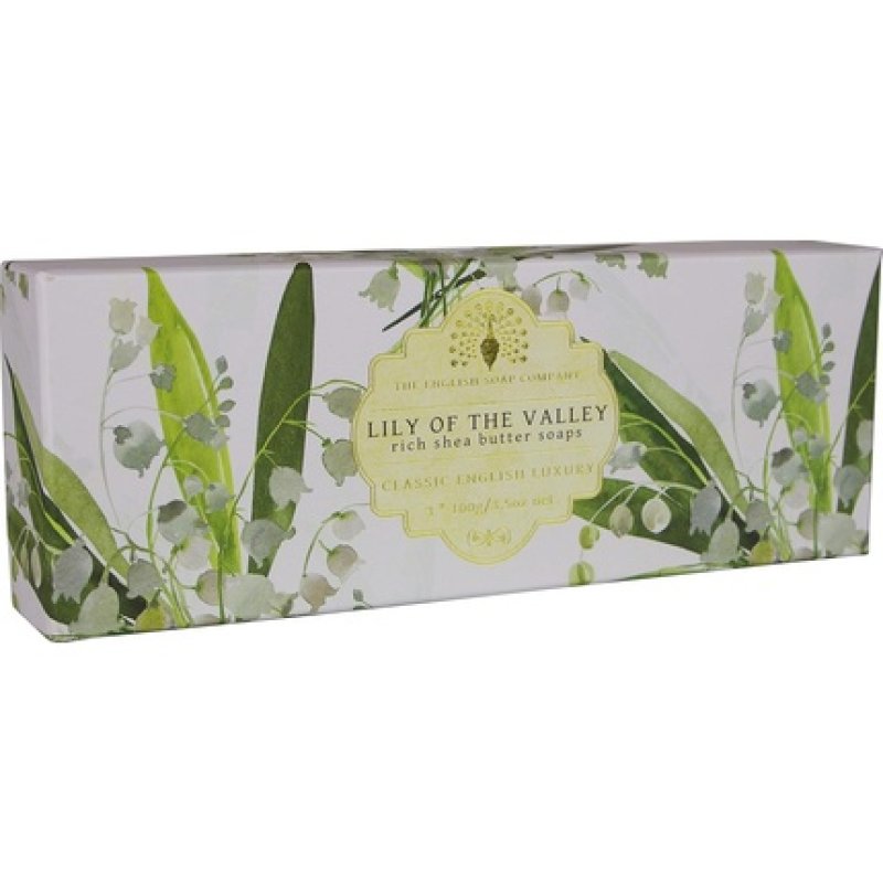 The English Soap Company Triple Gift Boxed Hand Soaps Lily Of The Valley - Pack of 3