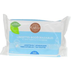 Gifrer Biodegradable Wipes with Thermal Water of Auvergne 60 Wipes
