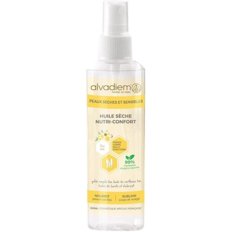 Alvadiem Nutri-Comfort Dry Oil with Organic Royal Jelly for Body and Hair