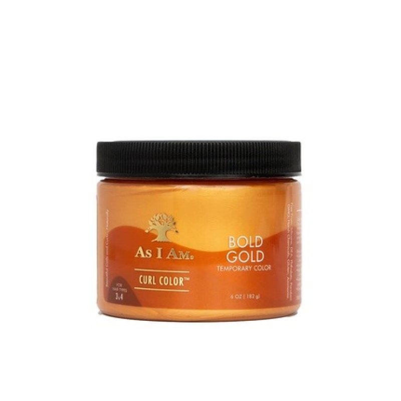 As I Am Curl Color Bold Gold 6oz Color & Curling Gel - Temporary Color Vegan & Cruelty Free
