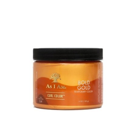 As I Am Curl Color Bold Gold 6oz Color & Curling Gel - Temporary Color Vegan & Cruelty Free