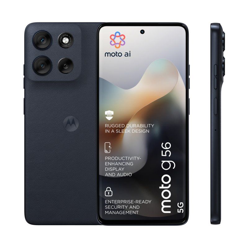 Motorola moto g56 5G 17,1 cm (6.72") Double SIM hybride Android 15 USB Type-C 8 Go 256 Go 5200 mAh Noir