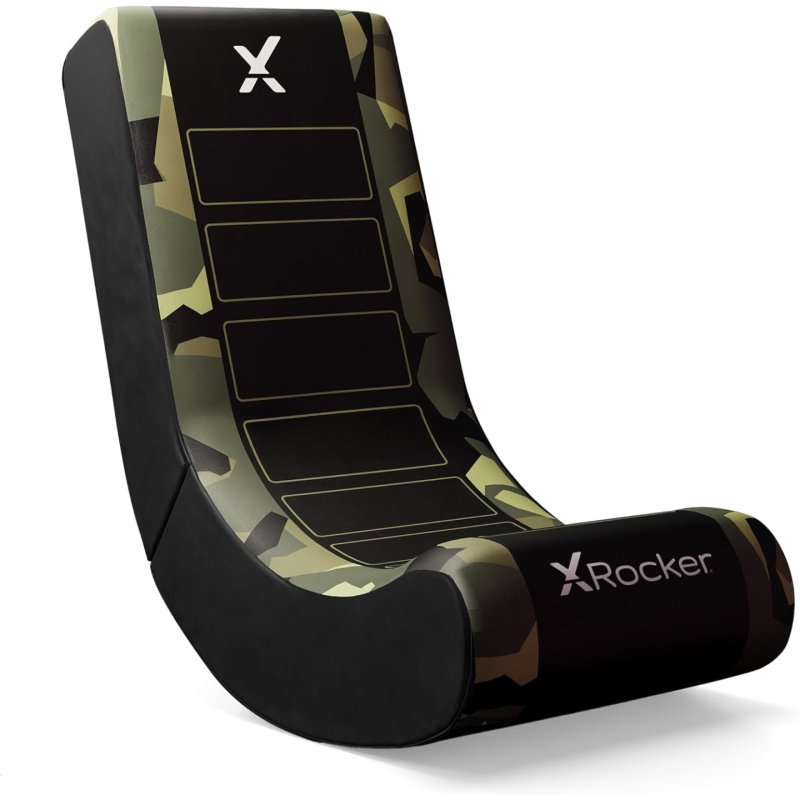 XRocker - Geo Camo Kids Gaming Chair - Green