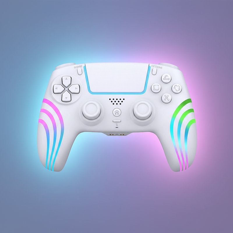 Deep Explorer - Wireless RGB Pro controller - Wave W - PS5 (White)