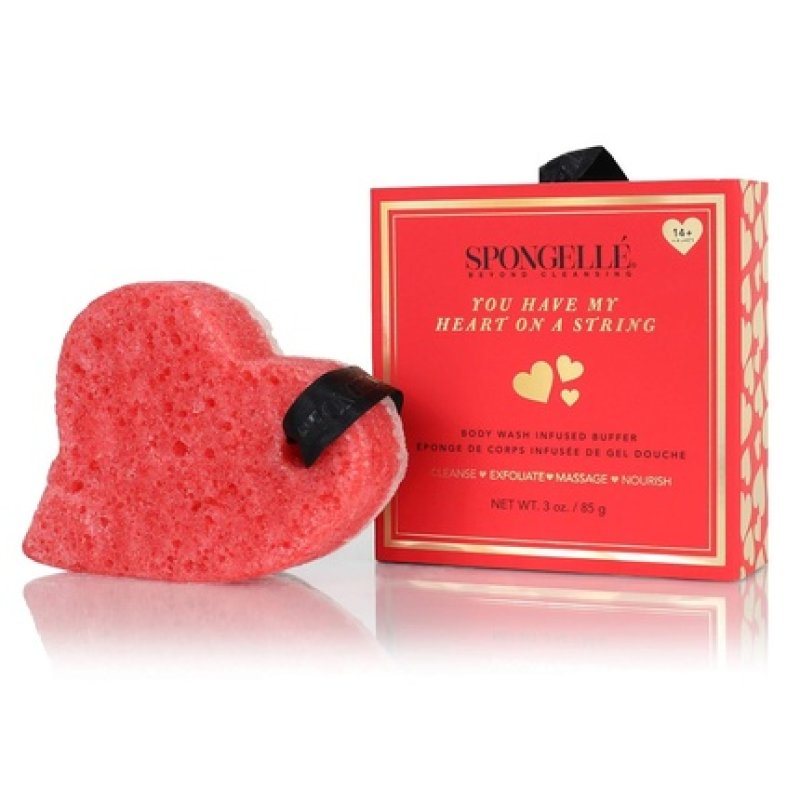 Spongelle You Have My Heart On A String Body Wash Infused Buffer and Polish