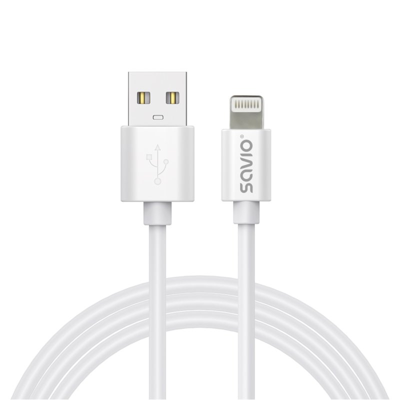 Savio Cl-193 USB cable USB 2.0 2 m USB A USB C/Lightning White