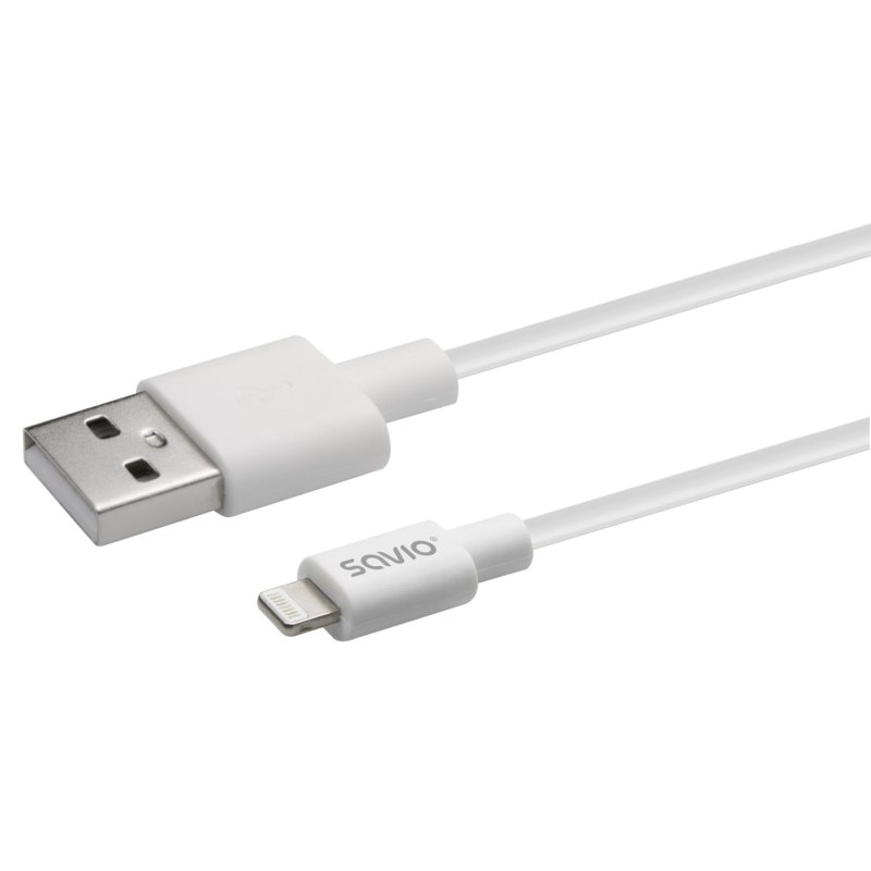 Savio Cl-193 câble USB USB 2.0 2 m USB A USB C/Lightning Blanc