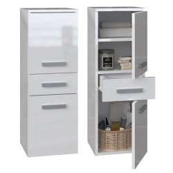 Topeshop NEL V DDS BIEL POŁ bathroom storage cabinet White