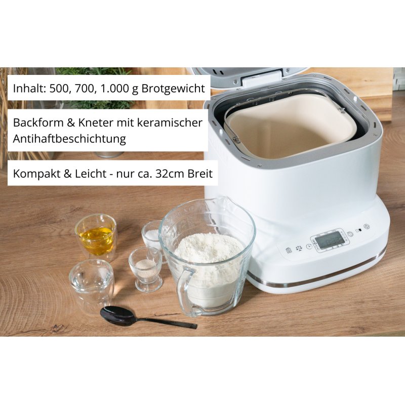 Backmeister Bernd (weiß, 550 Watt, für Brote bis 1kg)