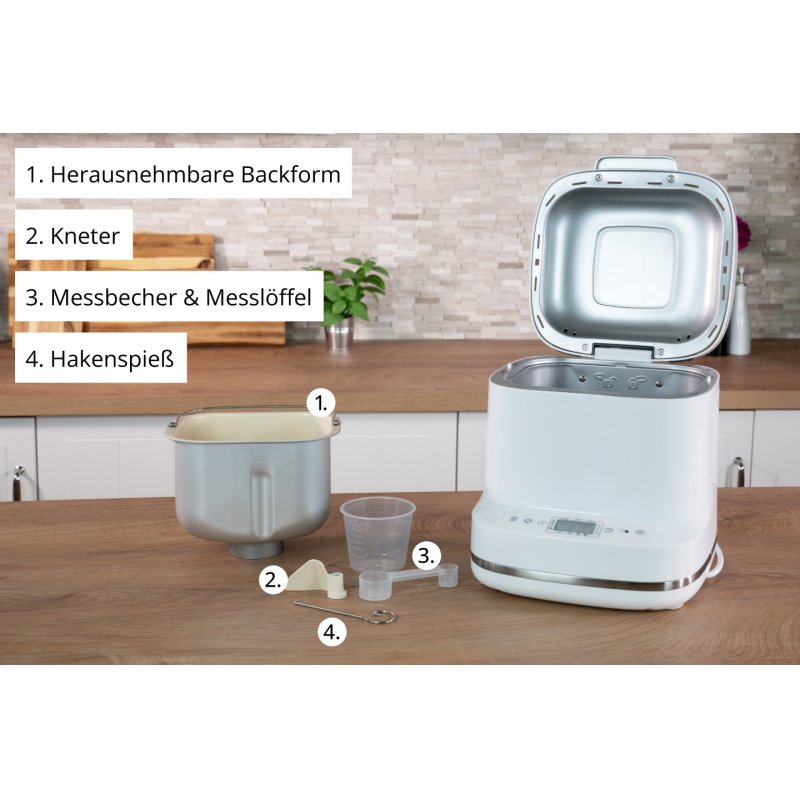 Backmeister Bernd (weiß, 550 Watt, für Brote bis 1kg)