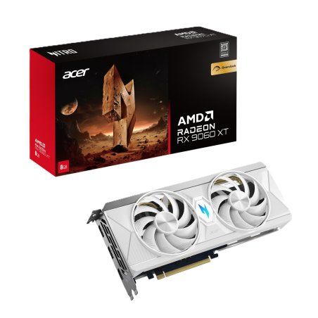 Acer Nitro Radeon RX 9060 XT OC 8GB White Edition AMD 8 Go GDDR6
