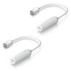 Easy Cable Verlängerungskabel Cat.6a F/UTP, 2er Pack (weiß, 15cm Kabel, wasserdichte Kappe)