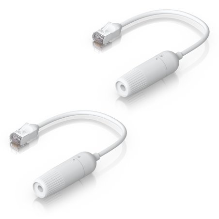 Easy Cable Verlängerungskabel Cat.6a F/UTP, 2er Pack (weiß, 15cm Kabel, wasserdichte Kappe)