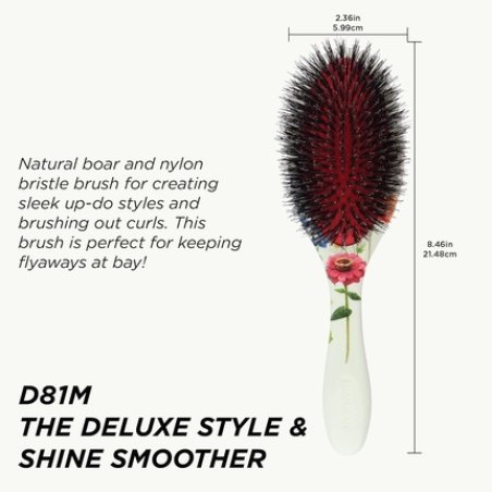 Denman Boar Bristle Hair Brush for Smoothing and Shine Enhancing