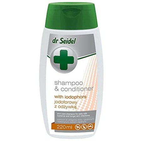 DR SEIDEL Jodophor Shampoo with Rinse 220ml for Skin Inflammation and Itching Treatment