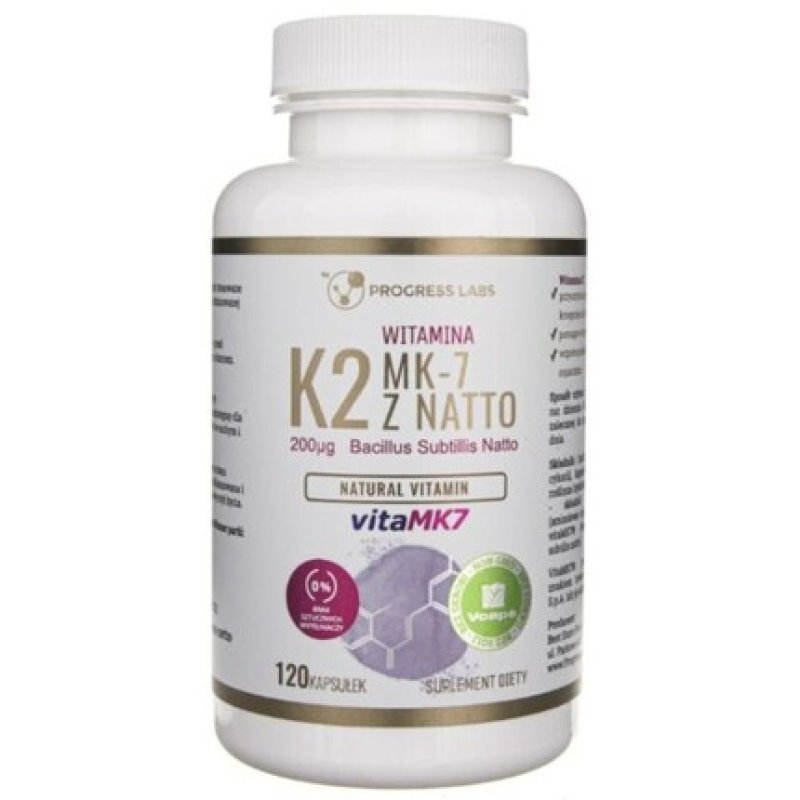 Progress Labs Vitamin K2 VitaMK7 200mcg 120 Capsules