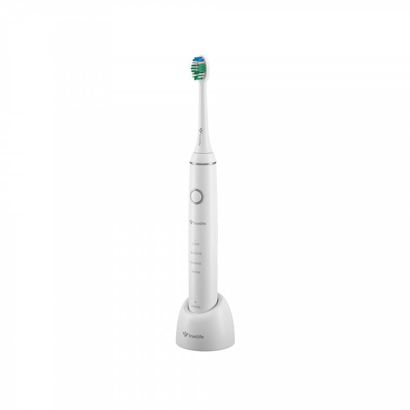 TrueLife SonicBrush Compact Duo Adulte Brosse à dents oscillante Noir, Blanc