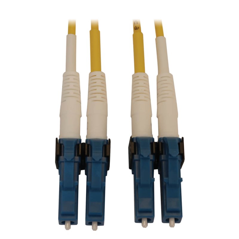 Tripp Lite N370X-03M 400G Duplex Singlemode 9/125 OS2 Switchable Fiber Optic Cable (LC/UPC M/M), LSZH, Yellow, 3 m (9.8