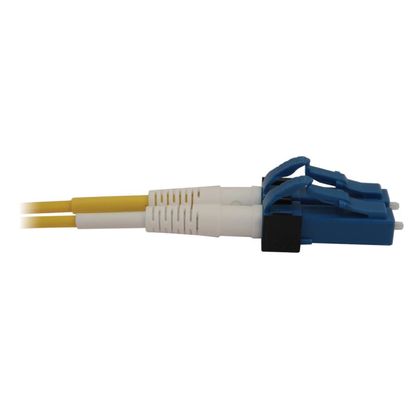 Tripp Lite N370X-03M 400G Duplex Singlemode 9/125 OS2 Switchable Fiber Optic Cable (LC/UPC M/M), LSZH, Yellow, 3 m (9.8