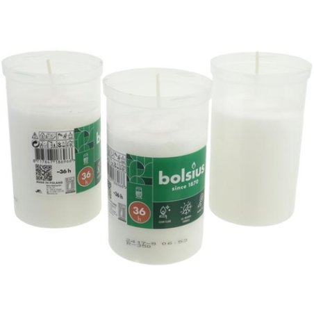 Bolsius Memorial Candle Burns 3 Days Without Lid White