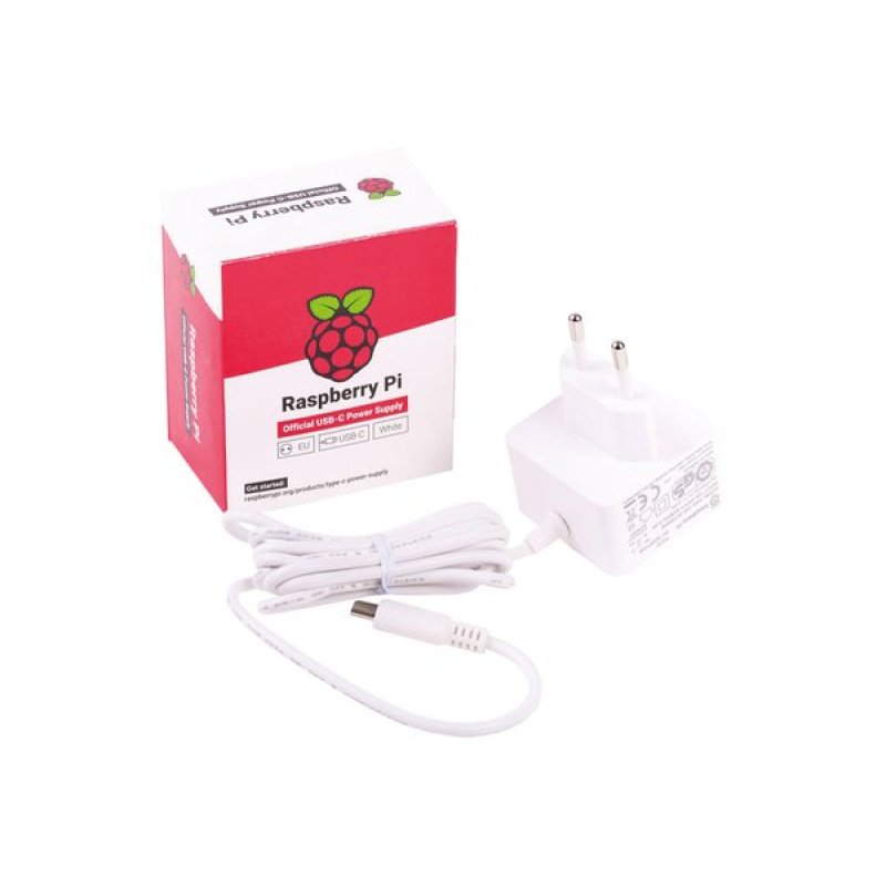 Offizielle White Raspberry Pi 5.1A/3A PSU (weiß, Bulk)