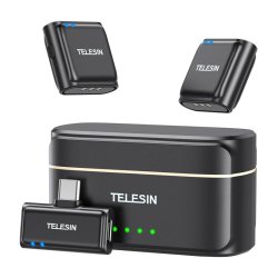 TELESIN wireless tie microphone powerbank for phones (USB-C)