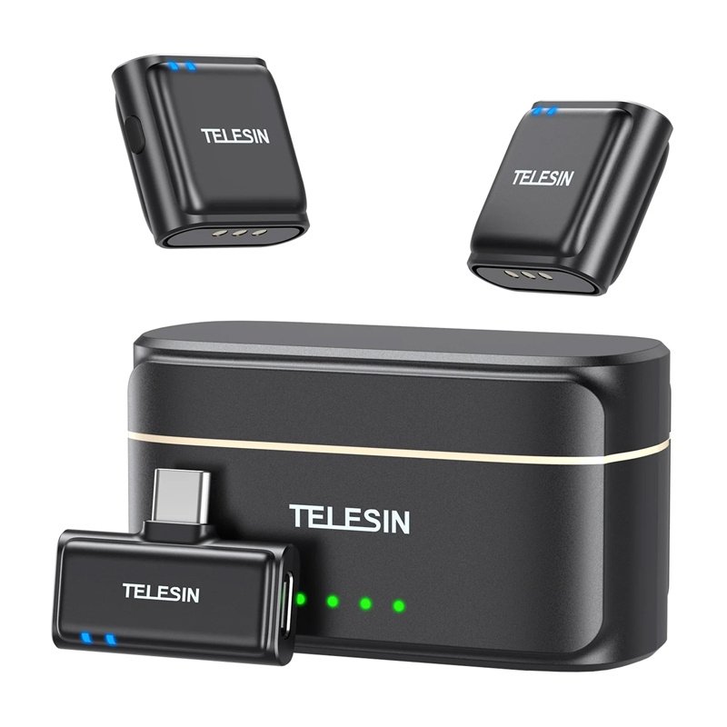 TELESIN wireless tie microphone powerbank for phones (USB-C)