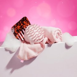 Umberto Giannini Wash Day Hair Accessory Set with Scalp Massager and Scrub