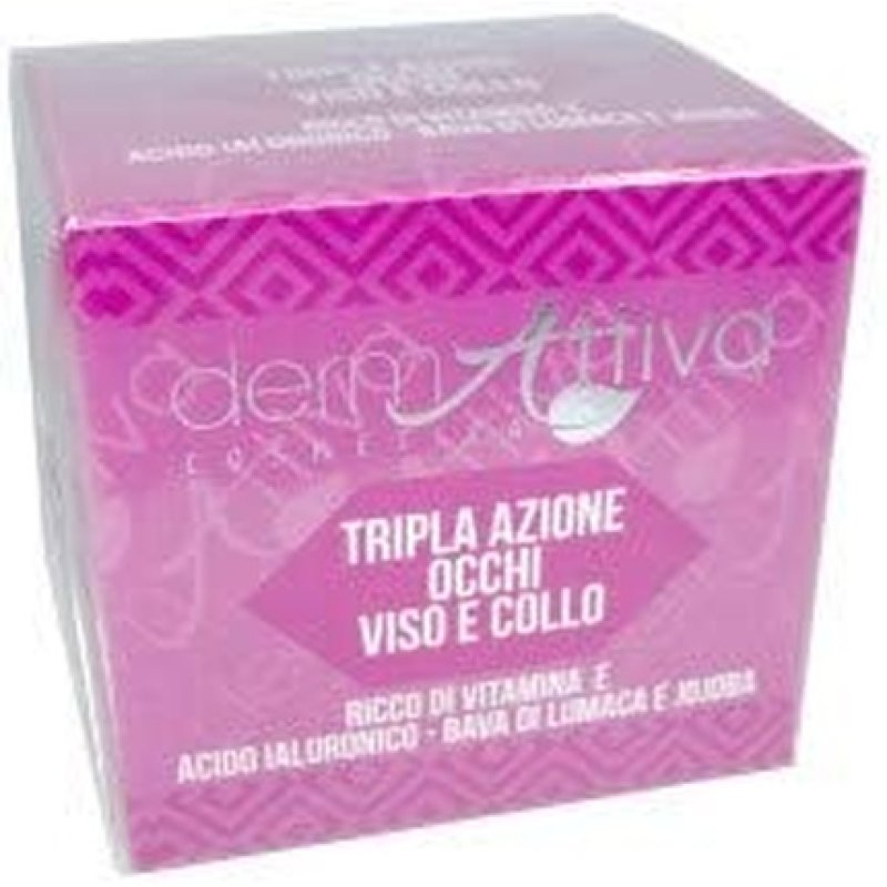 Az Dermattiva Triple Action Face Cream for Eyes, Face, and Neck 15g 50ml