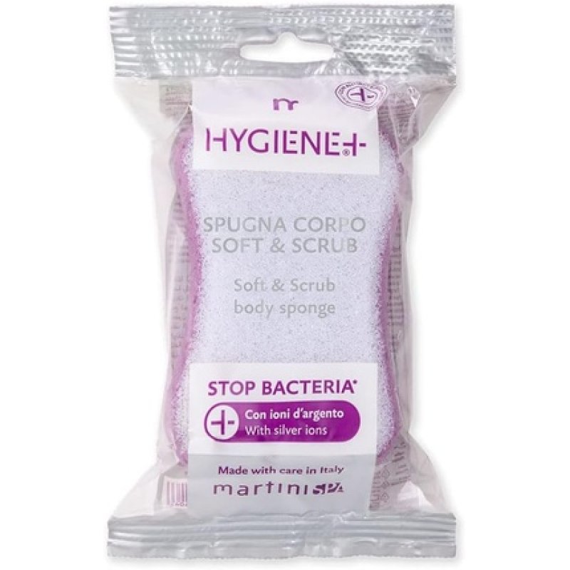 Martini Spa Hygiene Soft & Exfoliating Body Sponge with Polyurethane and Ions