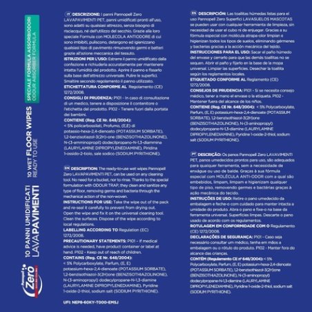 Zero Sanitizing Moist Floor Cleaning Cloths 100 Wipes