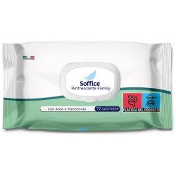 Soffice Milleusi Family Refreshing Wipes with Lid 72 Wipes - 370g