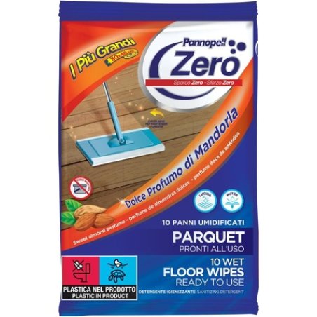 Pannopell Zero 10 Ready-To-Use Parquet Wet Cloths Almond Scent