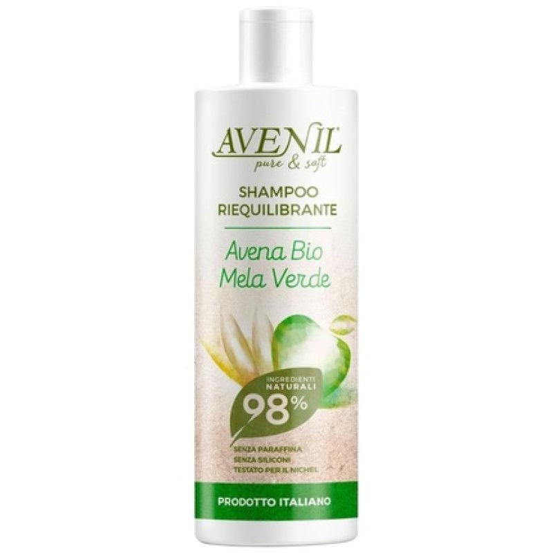 Avenil Pure Soft Shampoo Riequilibrante Avena Bio e Mela Verde 400 ml