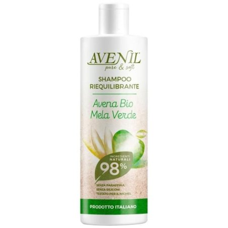 Avenil Pure Soft Shampoo Riequilibrante Avena Bio e Mela Verde 400 ml