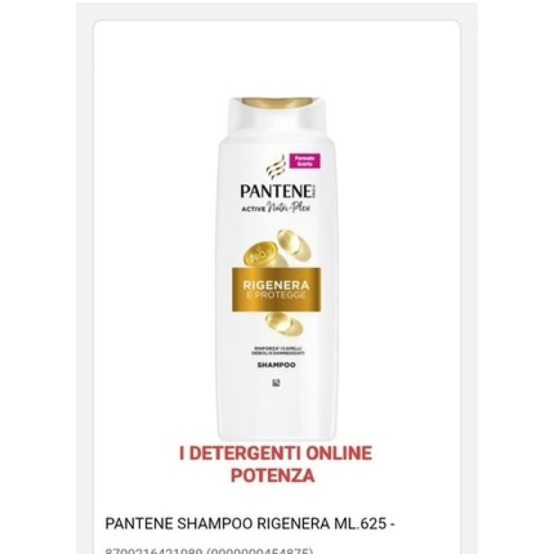 Pantene Shampoo Regenerates & Protects 625ml