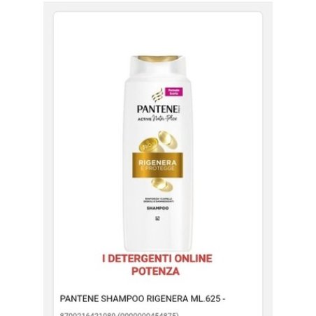 Pantene Shampoo Regenerates & Protects 625ml
