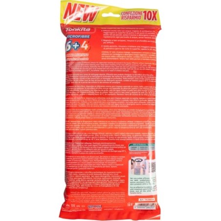 Tonkita Multi-Purpose Coloured Microfibre Cloths 30x30cm - Pack of 10