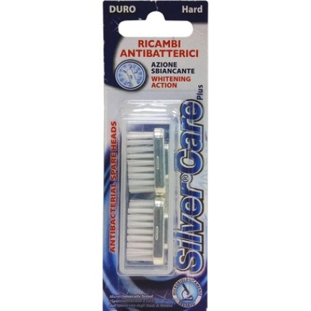 Silver Care Plus Toothbrush Hard Spare 2 Pieces